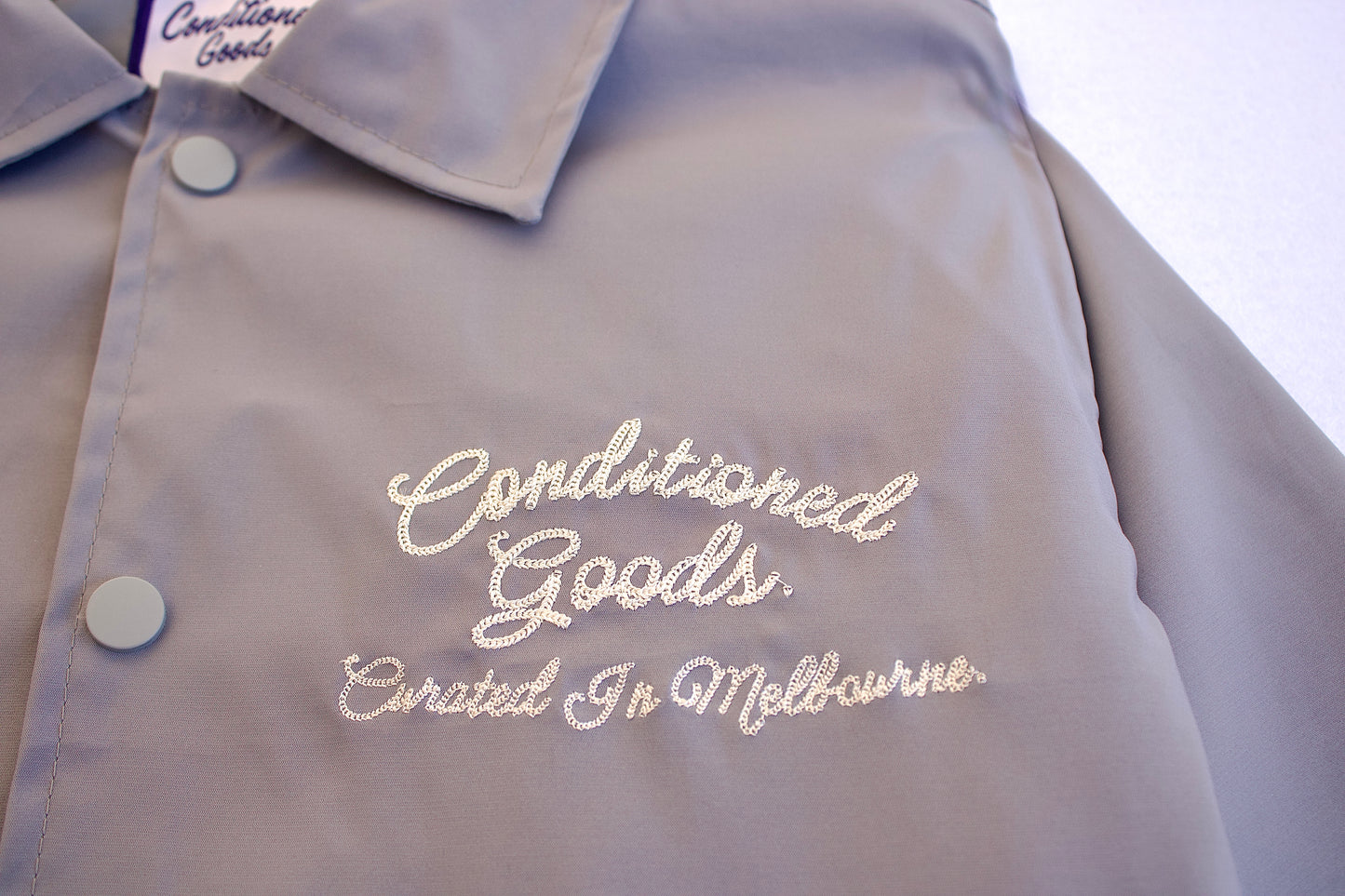 Script Logo Coach Jacket - Midnight Blue