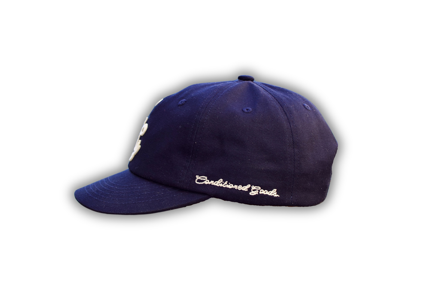 CG Appliqué 6 Panel Strapback Cap - Navy/White