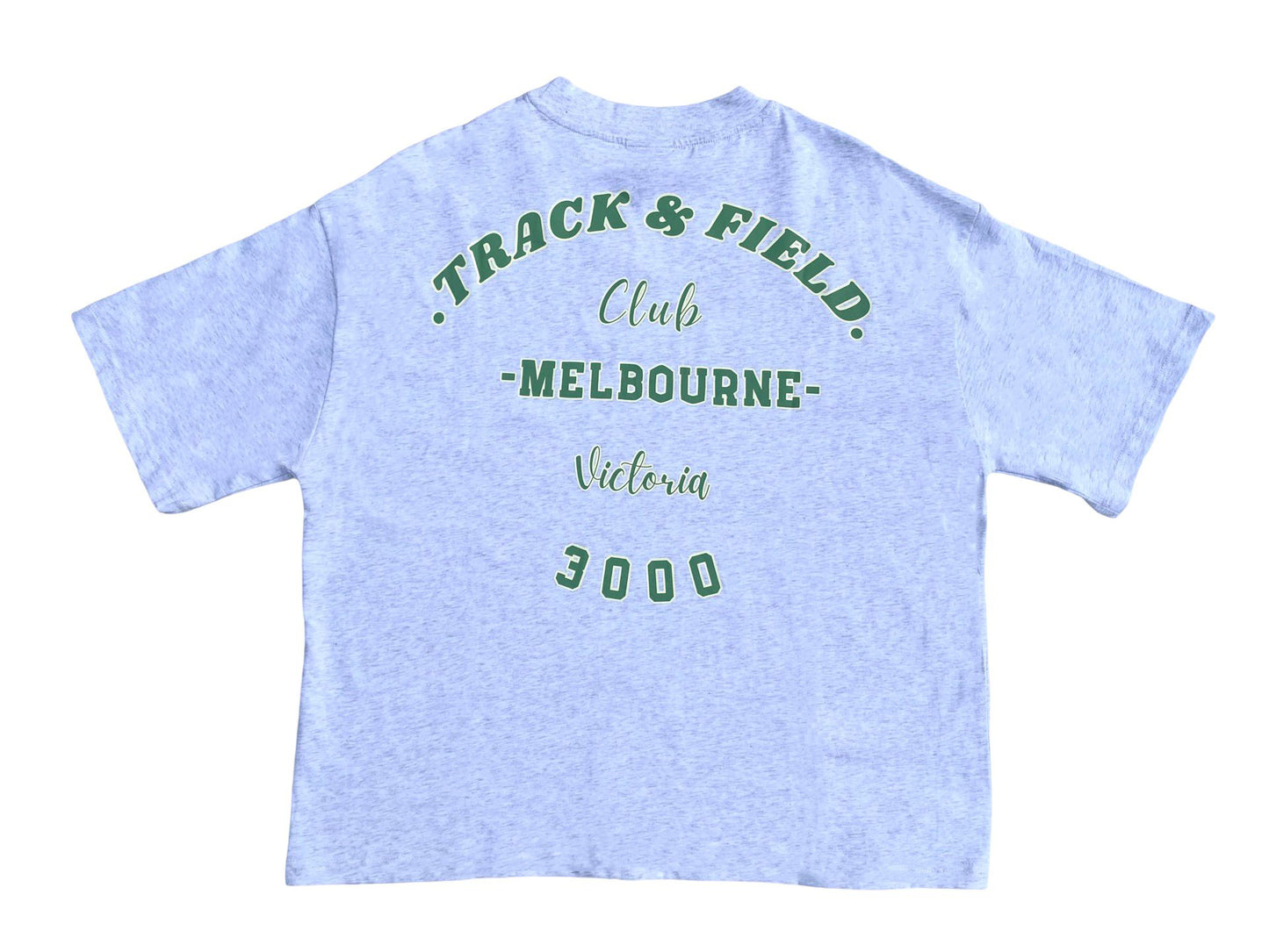 Track & Field T - Grey Marle/Forest Green