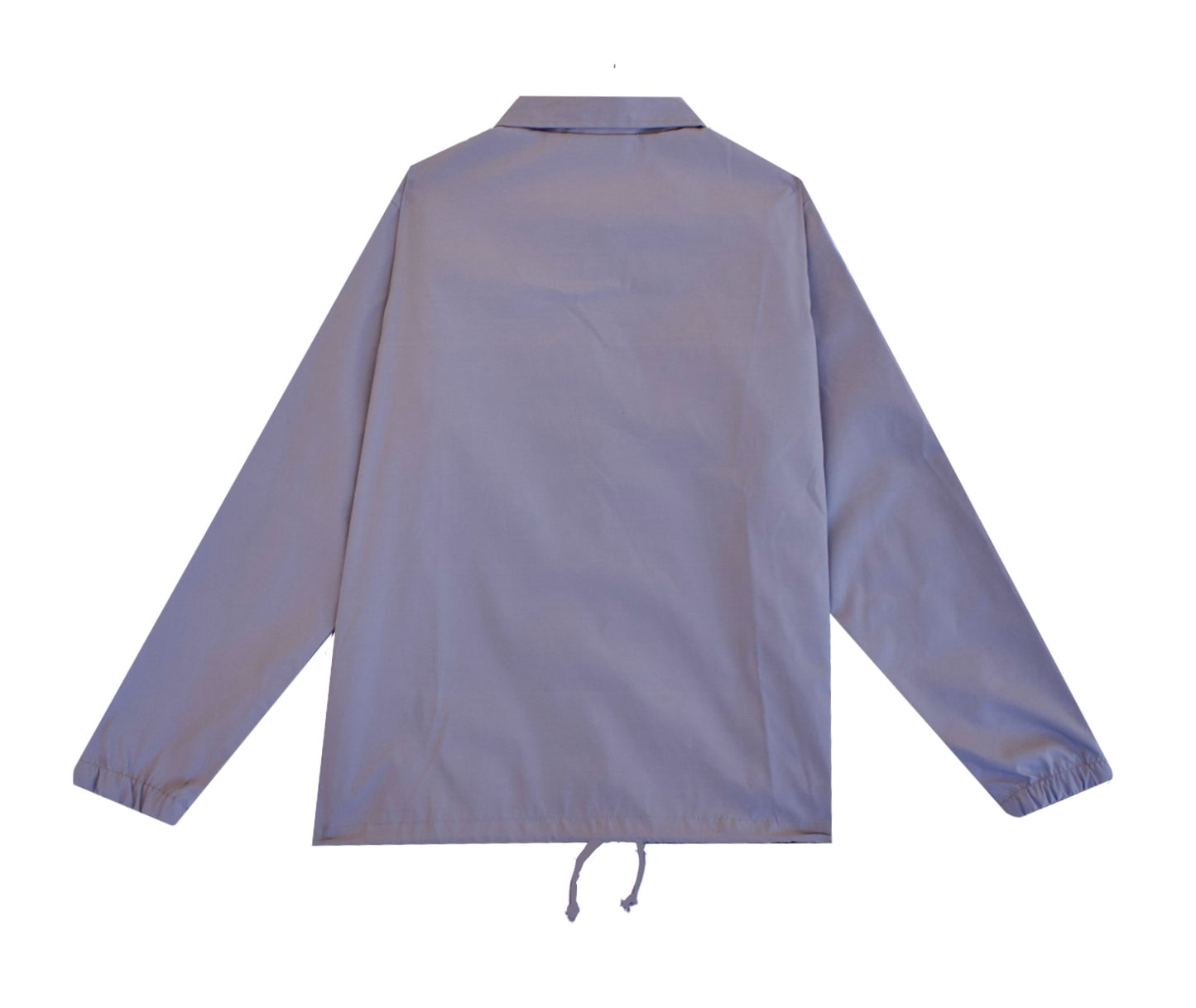 Script Logo Coach Jacket - Platinum Grey