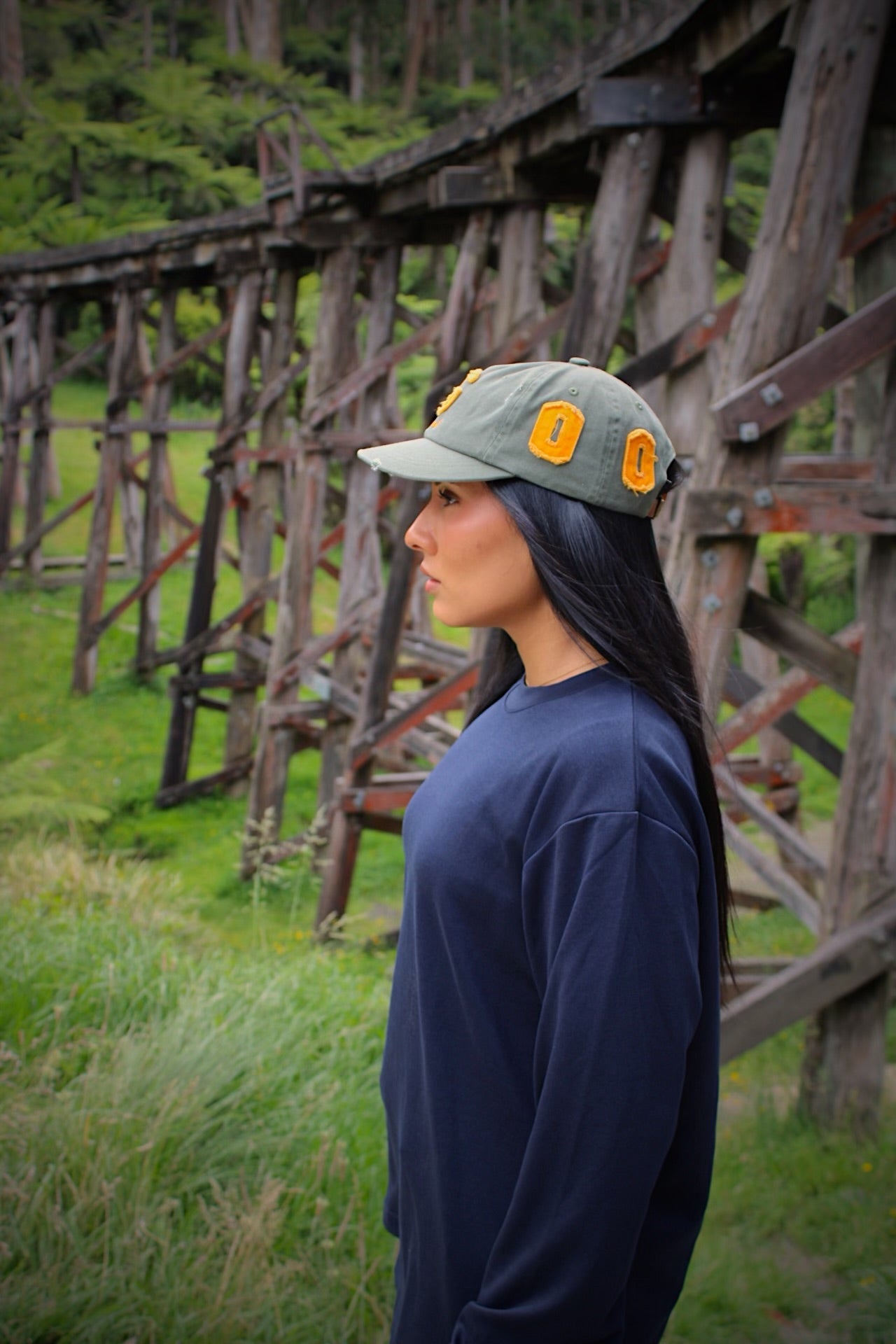 Goods All Over Cap - Olive/Burnt Orange