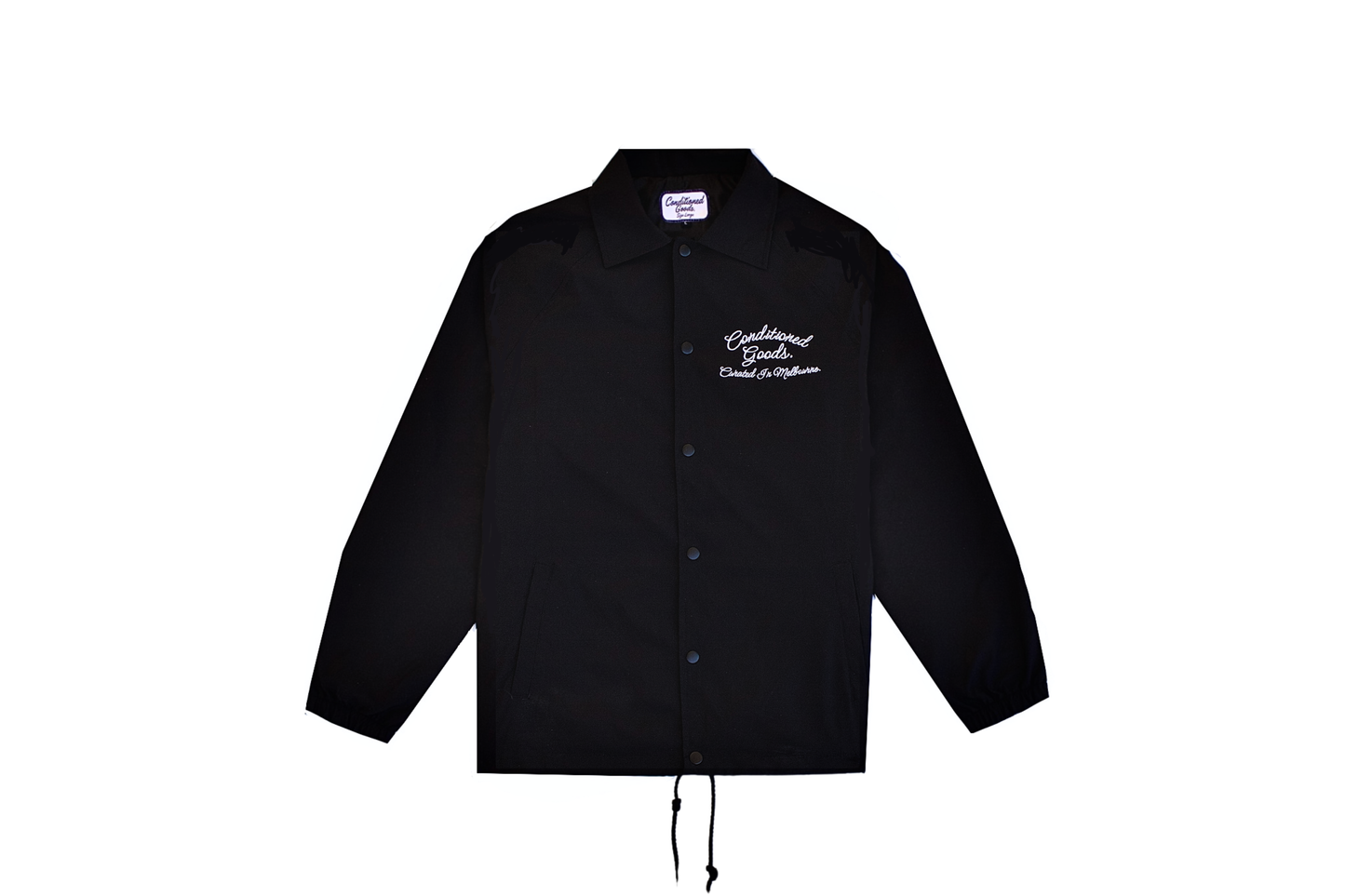 Script Logo Coach Jacket - Jet Black