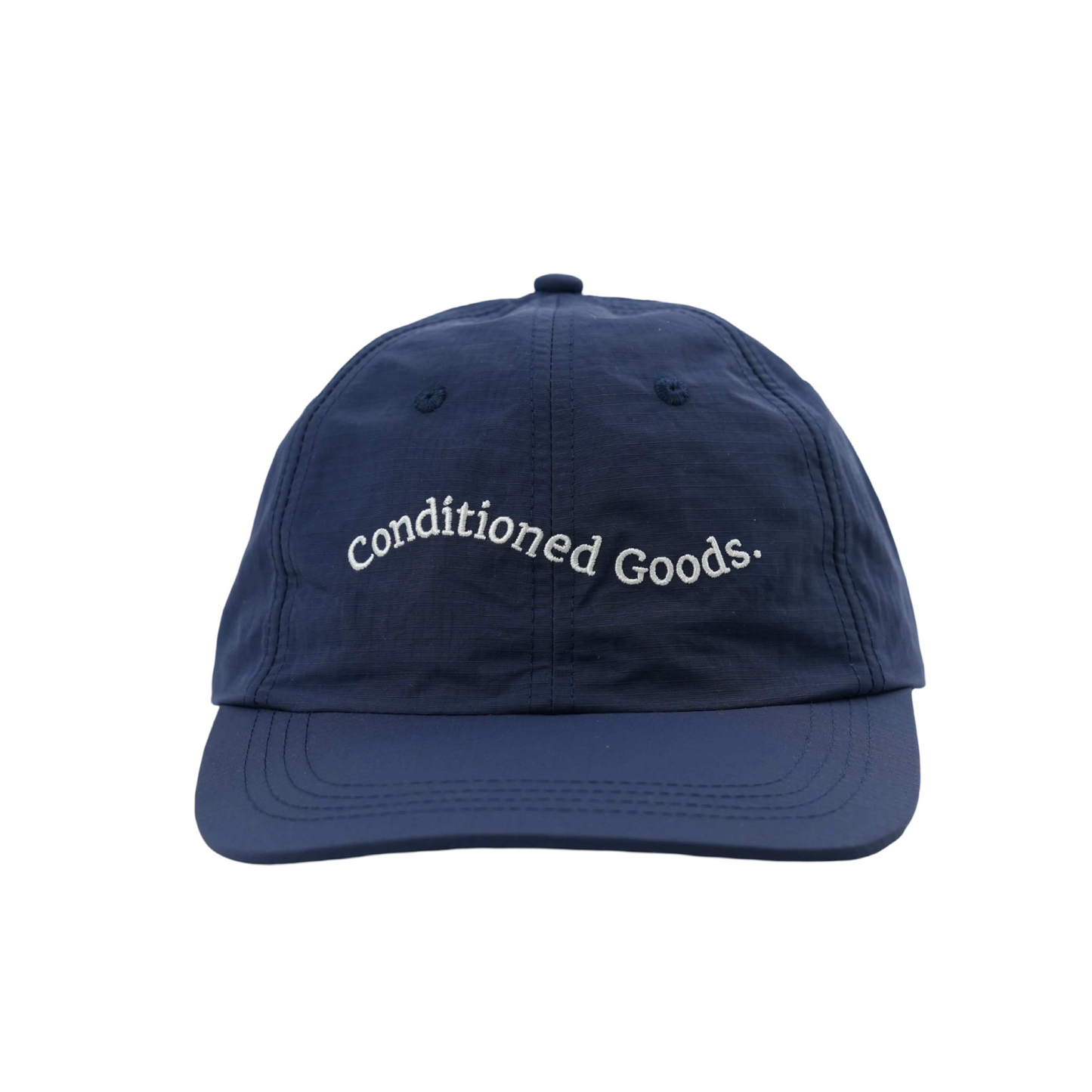 Wavy 6 Panel Strapback Cap - Navy Blue