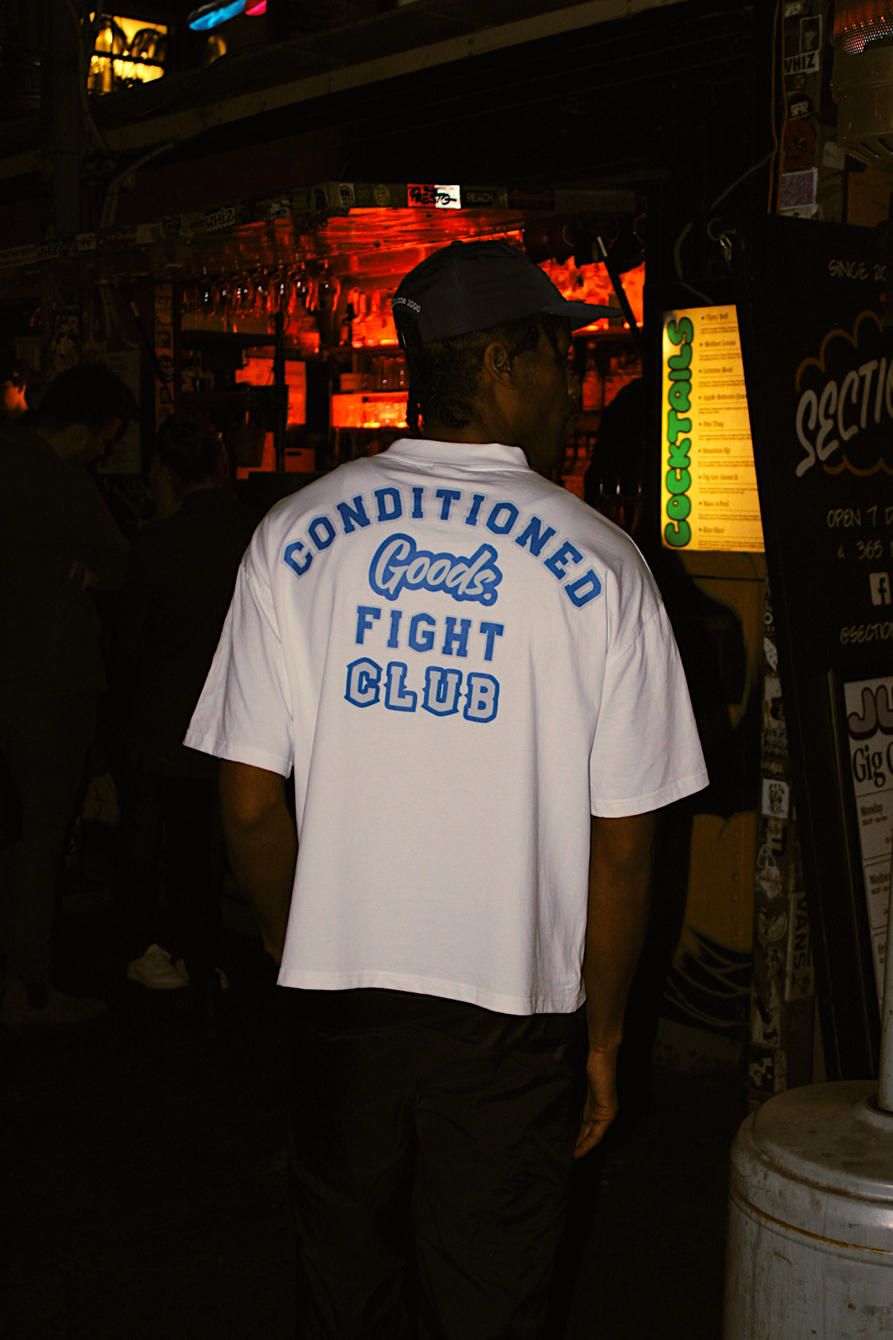 Fight Club T - Brilliant White/Navy Blue