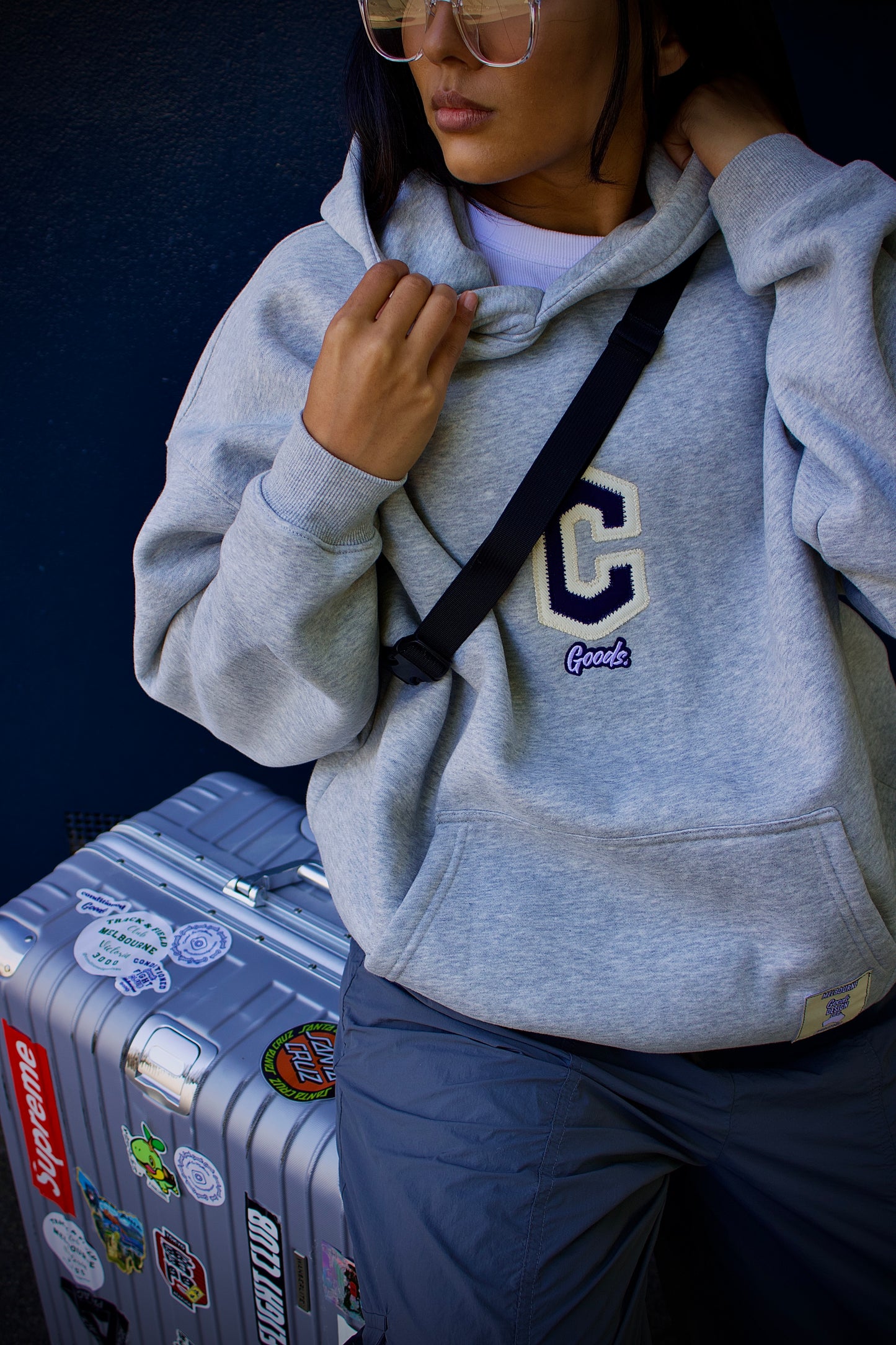 CG Varsity Hoodie - Marle Grey