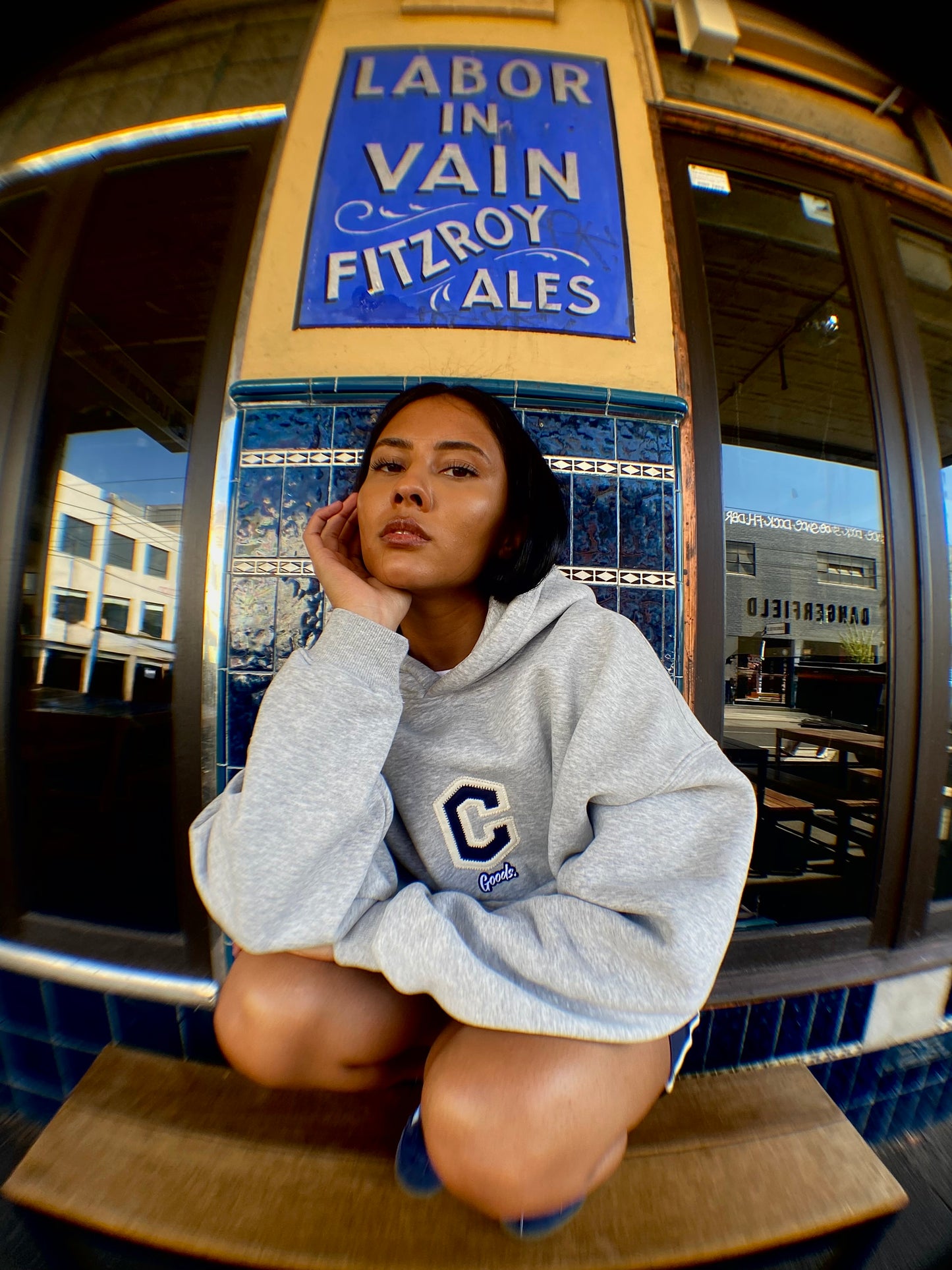 CG Varsity Hoodie - Marle Grey