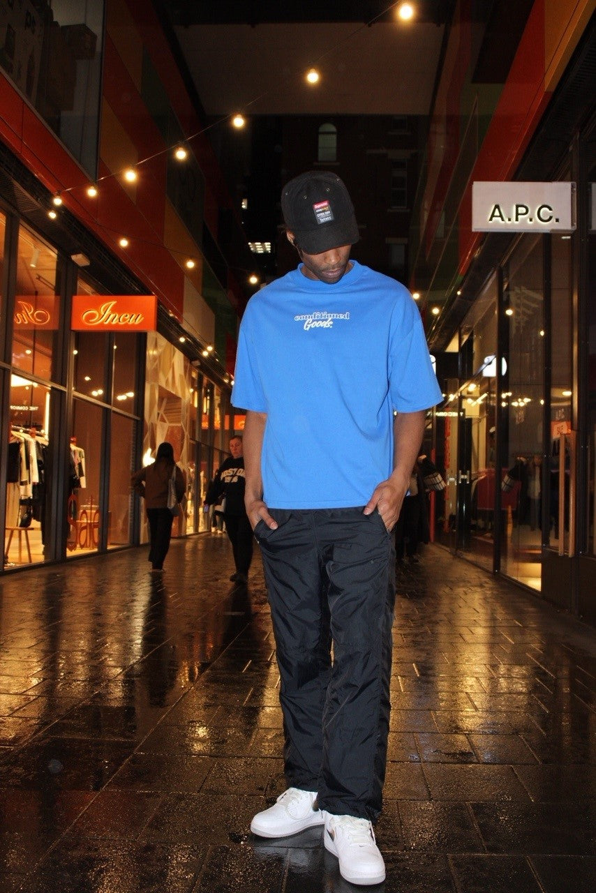 Pyramid T - Royal Blue/Off White