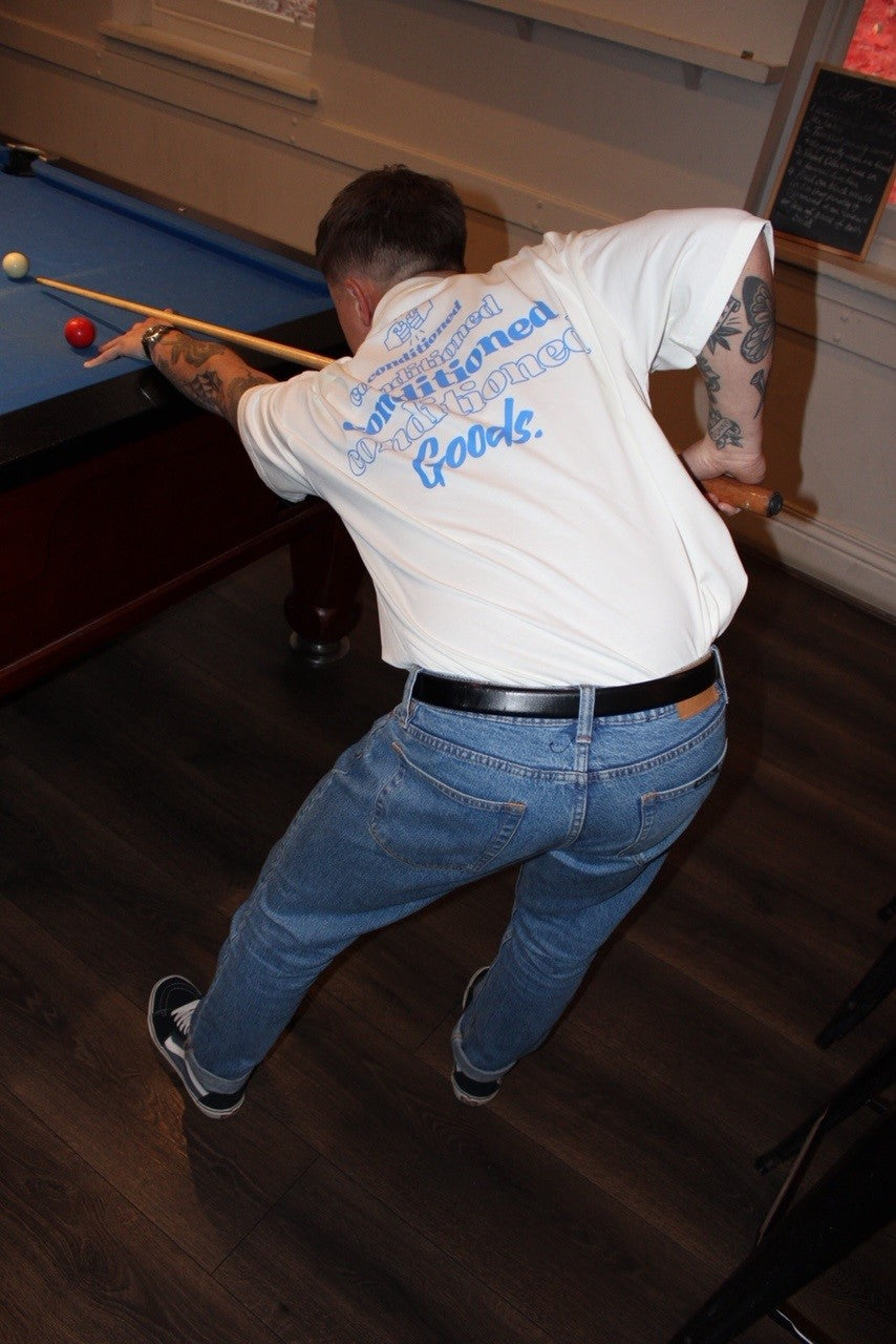 Pyramid T - Off White/Cool Blue