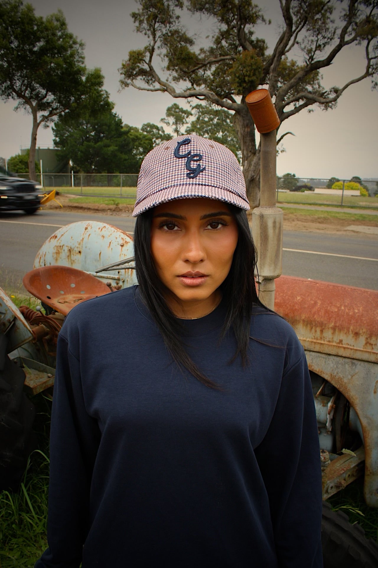 CG Varsity Cap - Houndstooth