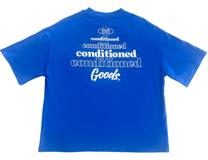 Pyramid T - Royal Blue/Off White