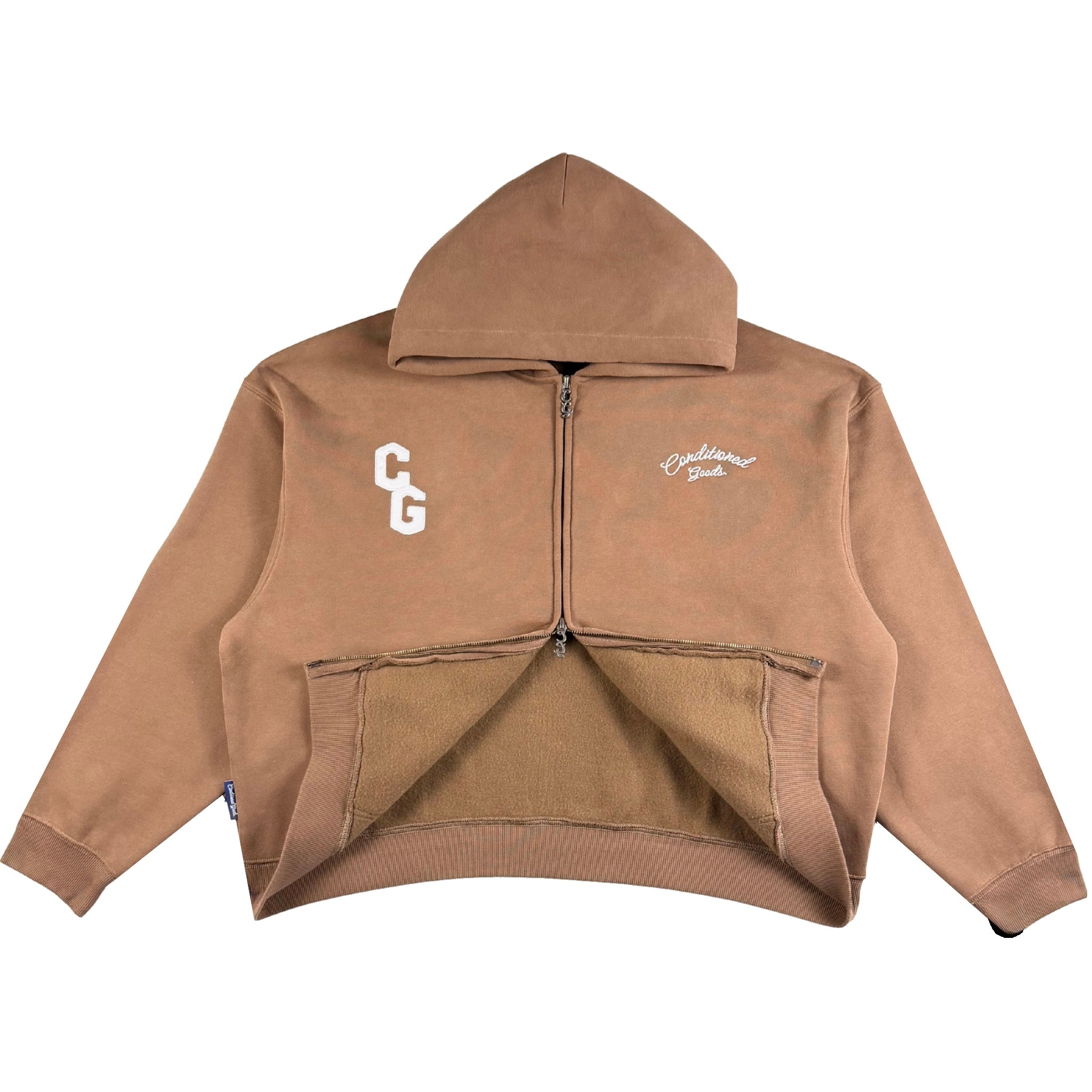 Two-Way Box Hoodie - Hazelnut