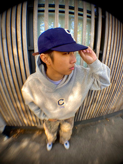 CG Appliqué 6 Panel Strapback Cap - Navy/White