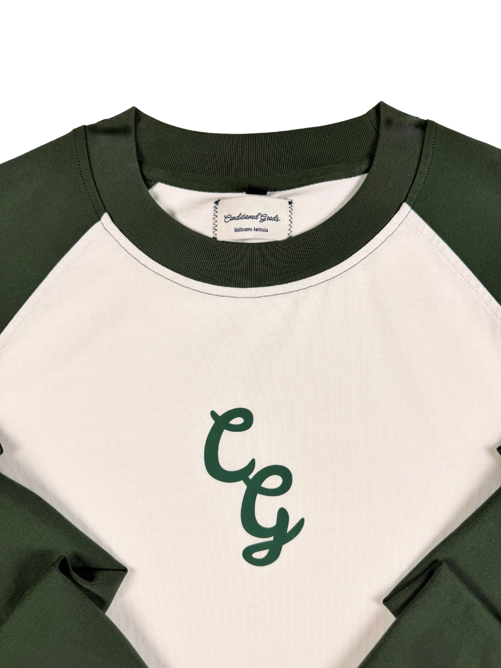 Hawk Raglan Longsleeve - Forest/White
