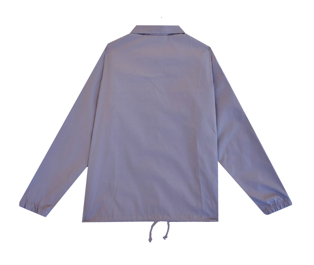 Script Logo Coach Jacket - Platinum Grey
