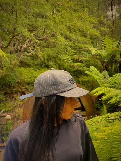 Mono Goods Cap - Pinstripe Grey