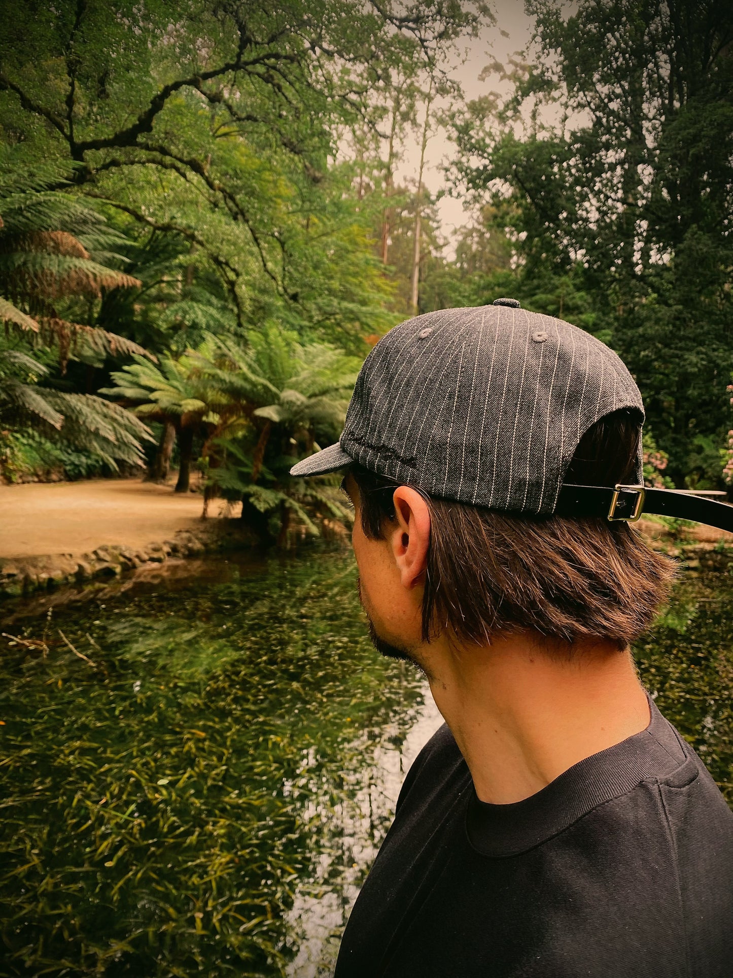 Mono Goods Cap - Pinstripe Grey