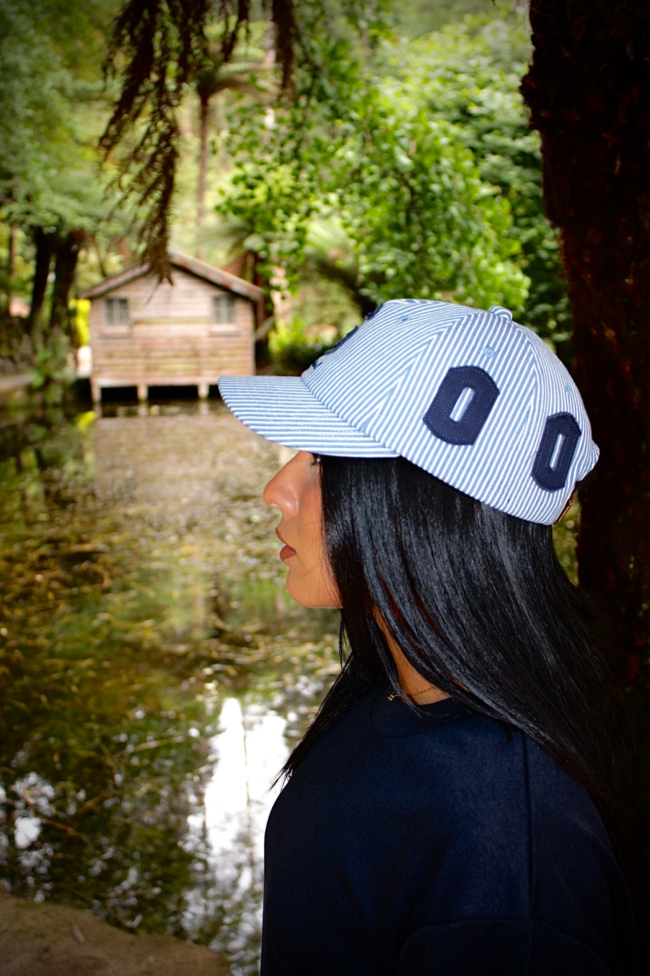 Goods All Over Cap - Pinstripe Blue