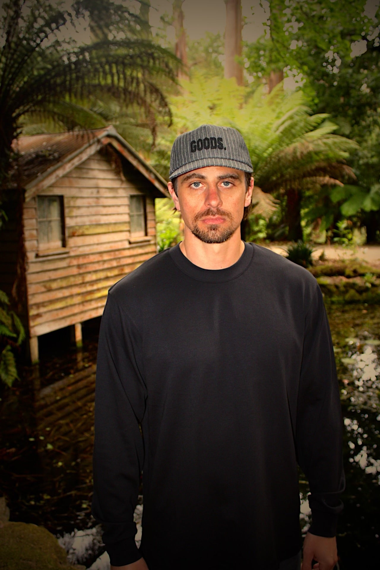 Mono Goods Cap - Pinstripe Grey