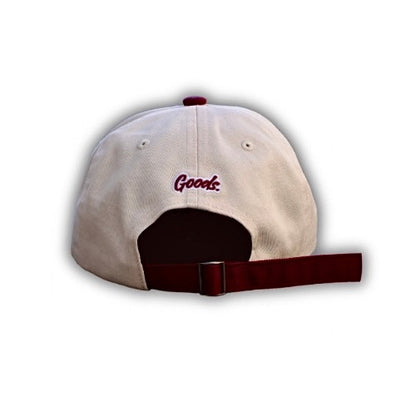 Fabric Merchants 6 Panel Strapback Cap - Burnt Red/Cream