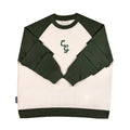 Hawk Raglan Longsleeve - Forest/White