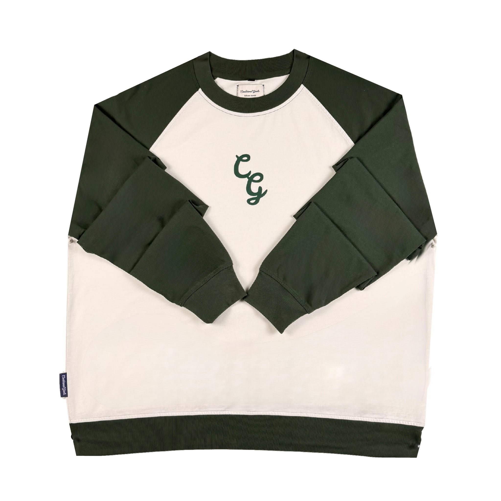 Hawk Raglan Longsleeve - Forest/White