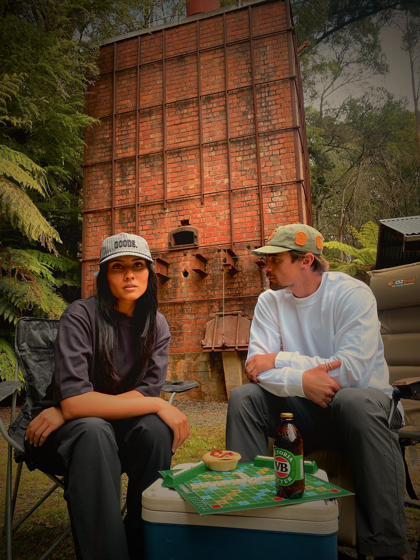 Goods All Over Cap - Olive/Burnt Orange