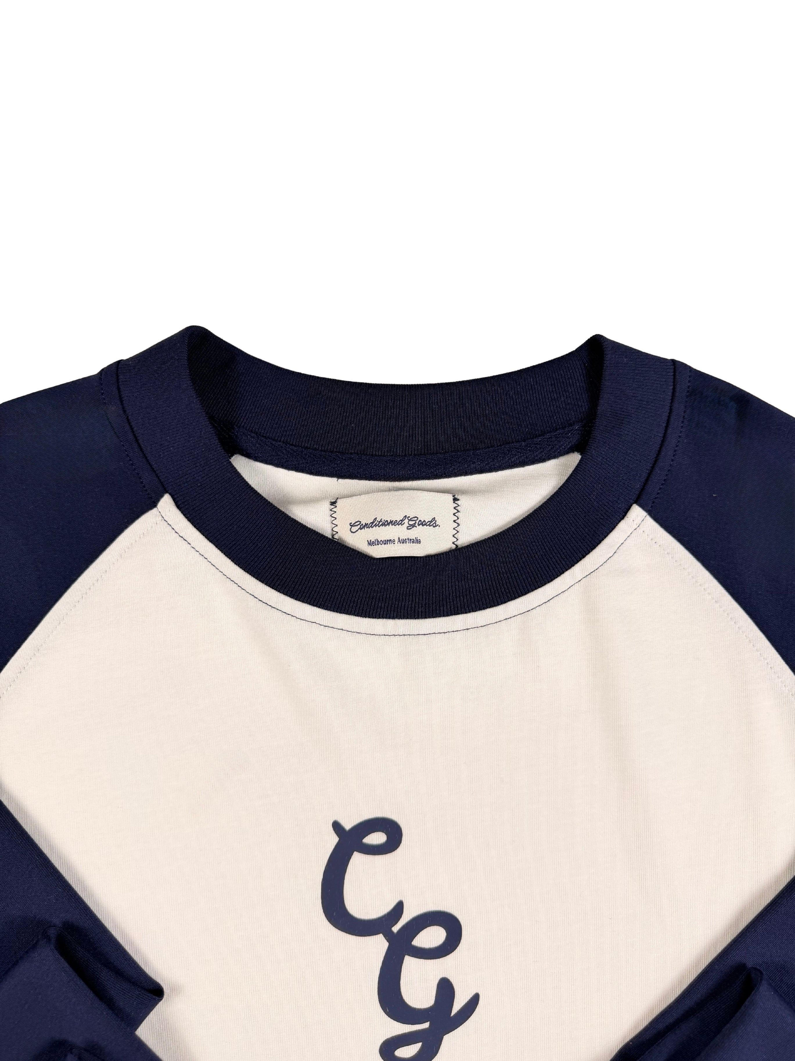 Hawk Raglan Longsleeve - Royal Blue/White