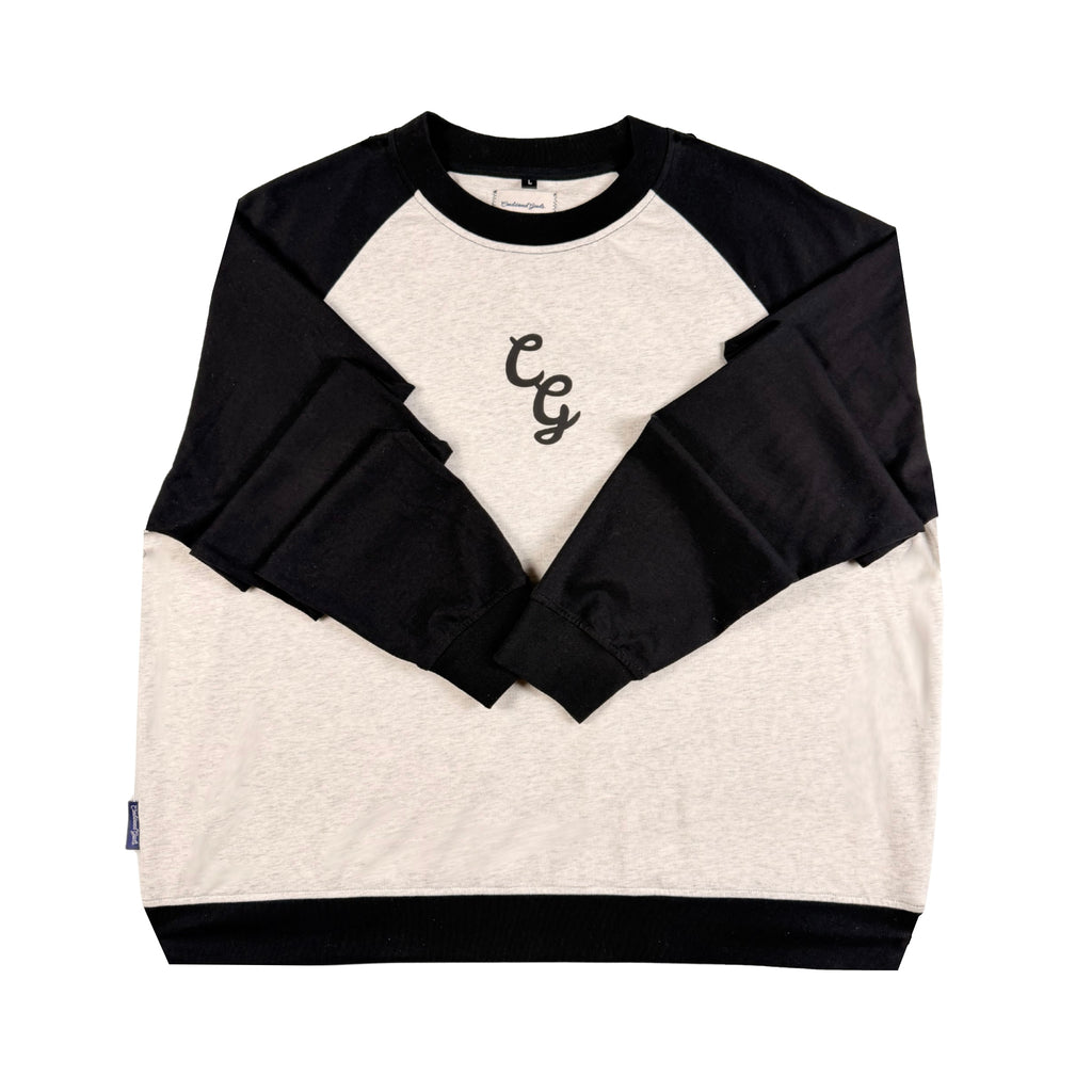 Hawk Raglan Longsleeve - Black/Marle Grey