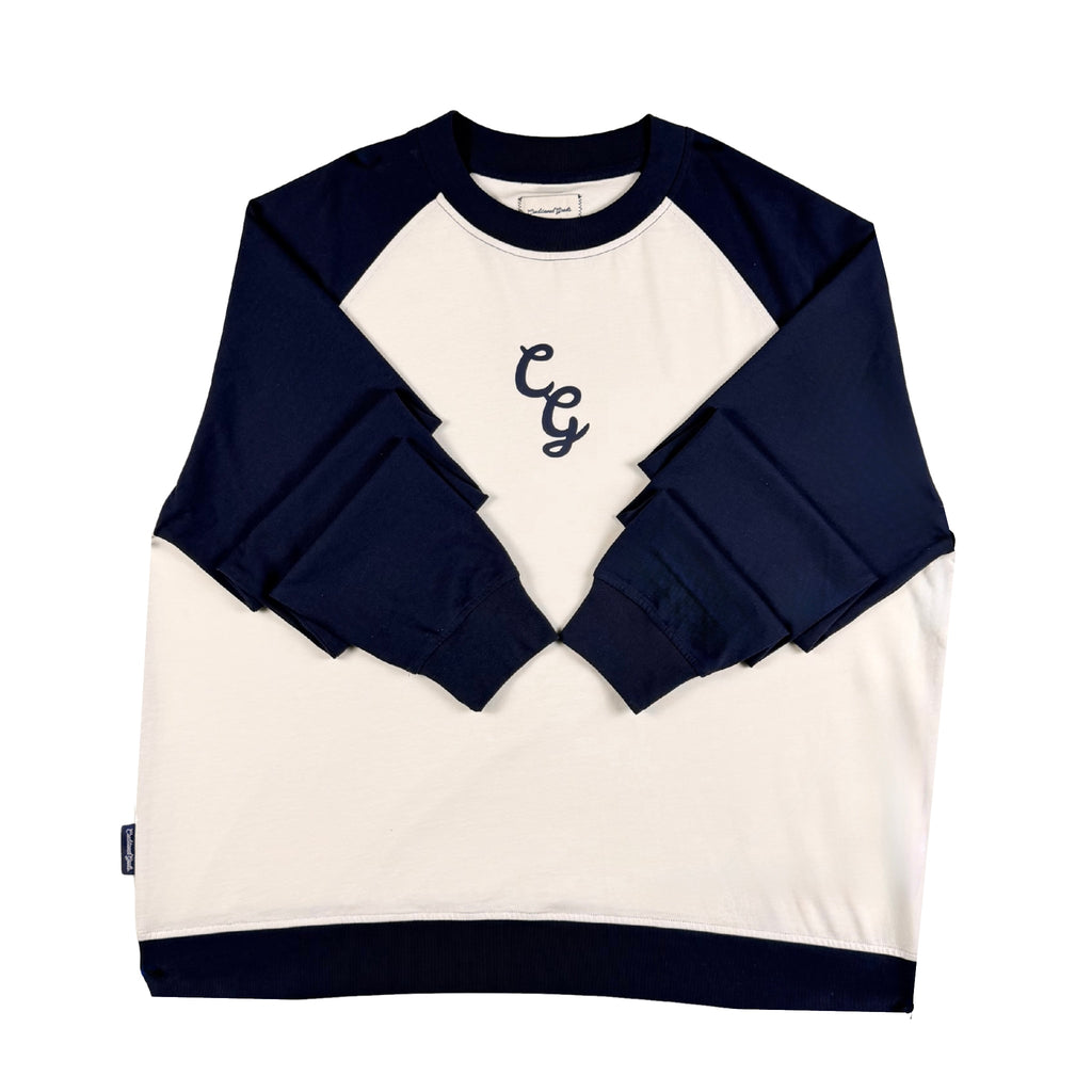 Hawk Raglan Longsleeve - Royal Blue/White