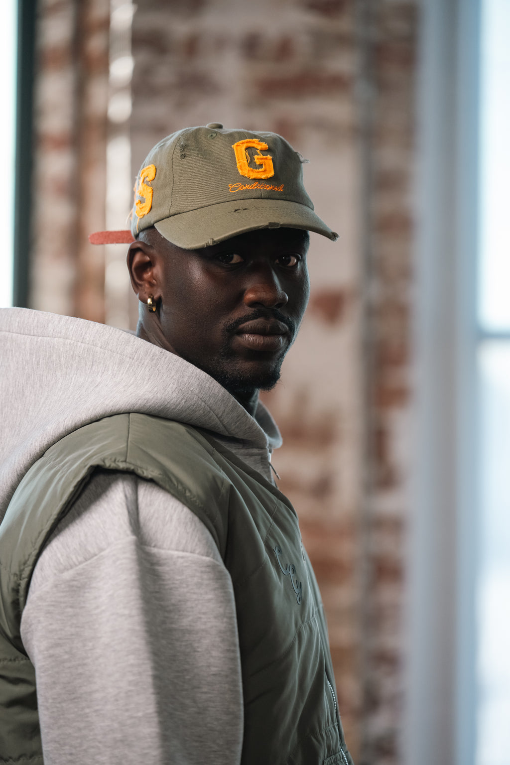 Goods Strapback Cap - Olive/Mandarin (PREORDER)