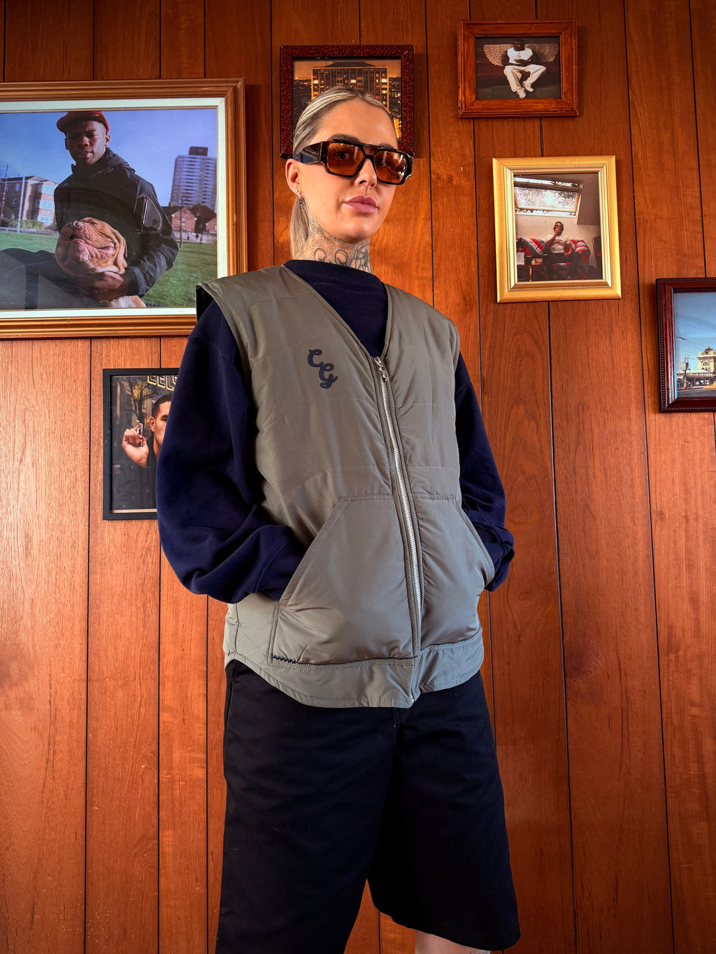 CG Military Gilet - Sage/Navy