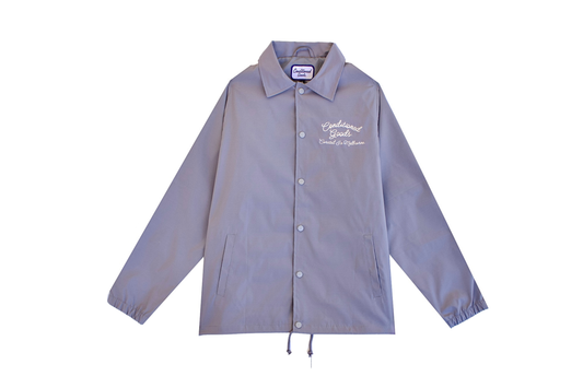Script Logo Coach Jacket - Platinum Grey