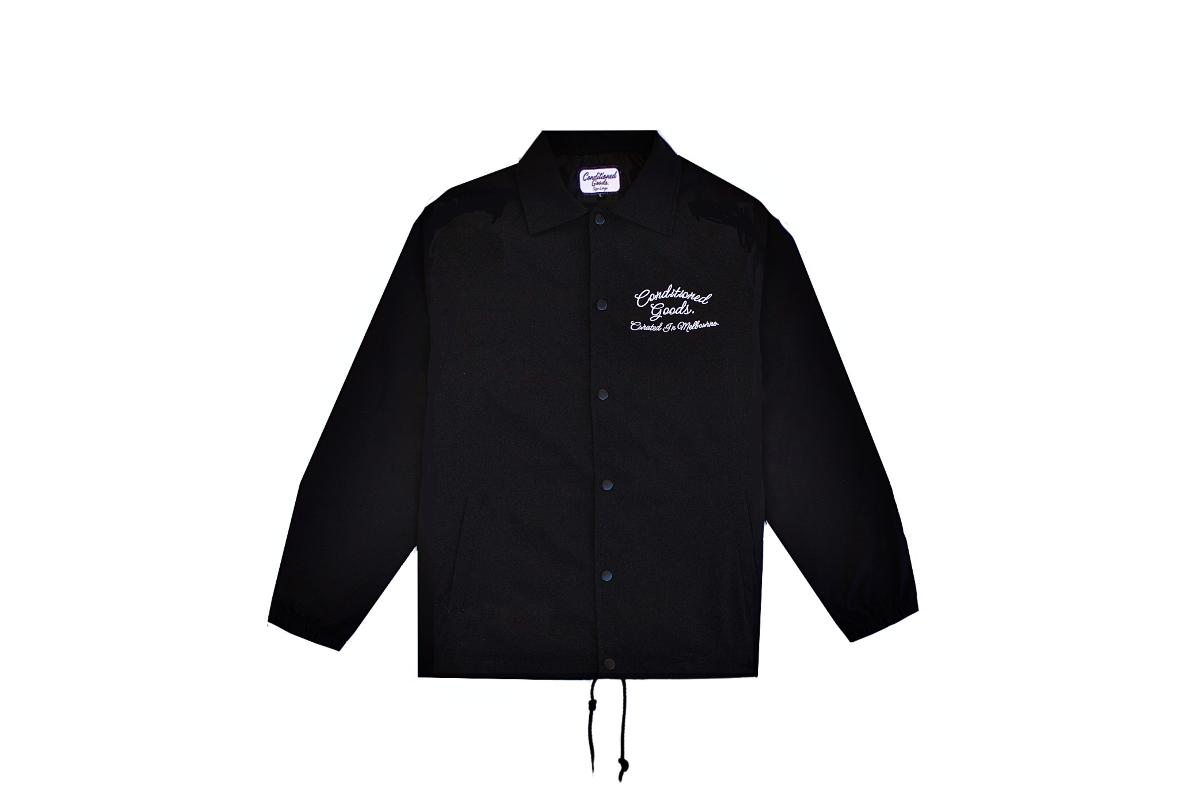 Script Logo Coach Jacket - Jet Black