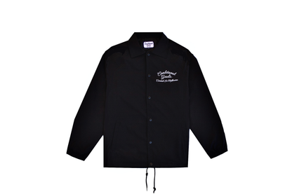Script Logo Coach Jacket - Jet Black