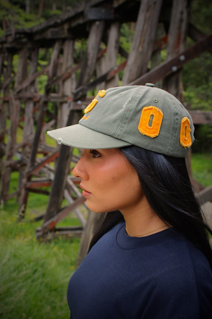 Goods All Over Cap - Olive/Burnt Orange