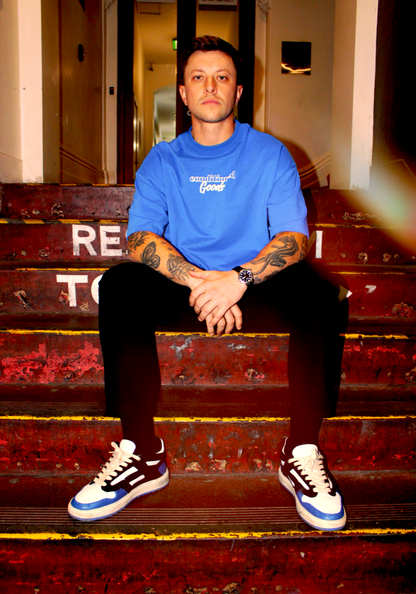 Pyramid T - Royal Blue/Off White
